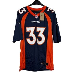 NEW Nike Denver Broncos Javonte Williams 33 On Field‎ Game Jersey Mens S Blue